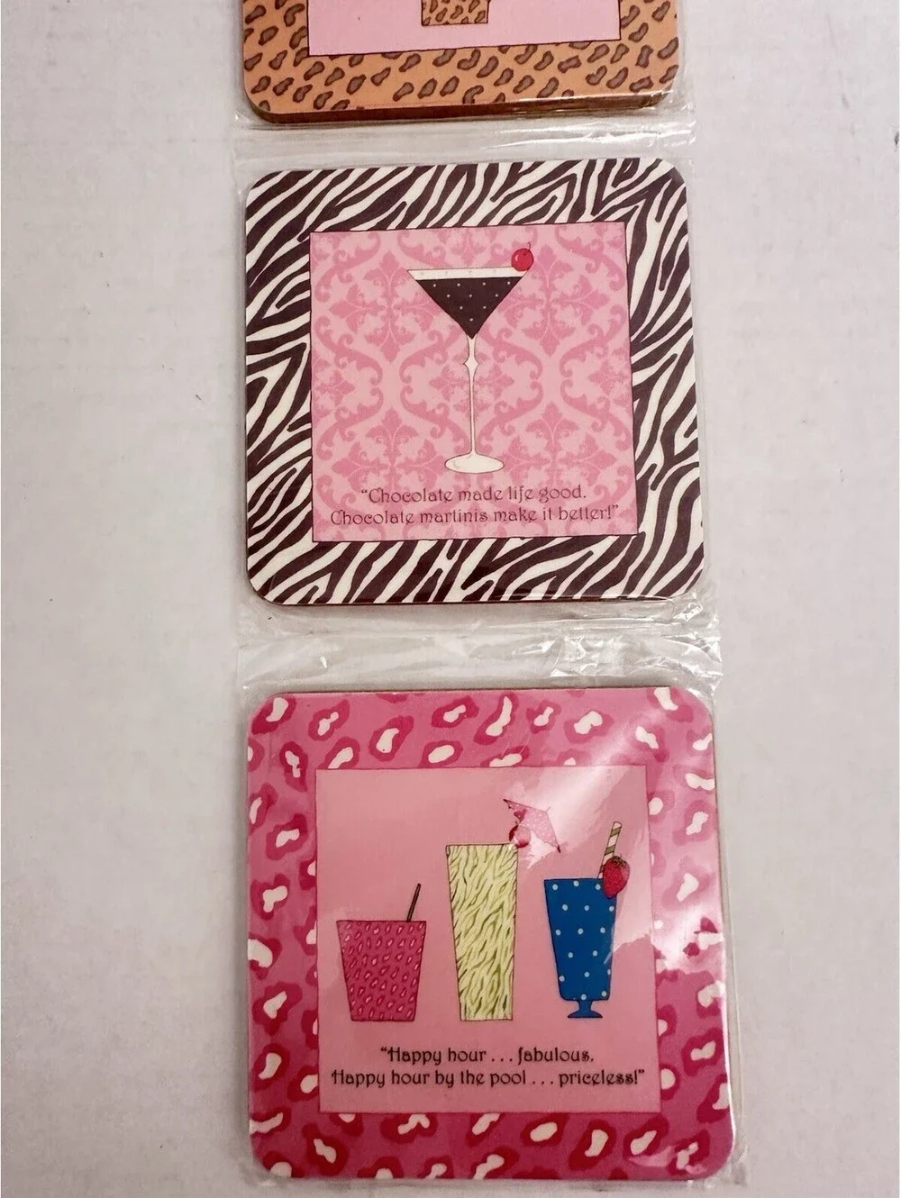 New - Funny Coasters Terry Puma Mommys Sippy Cup set 4 Design Design